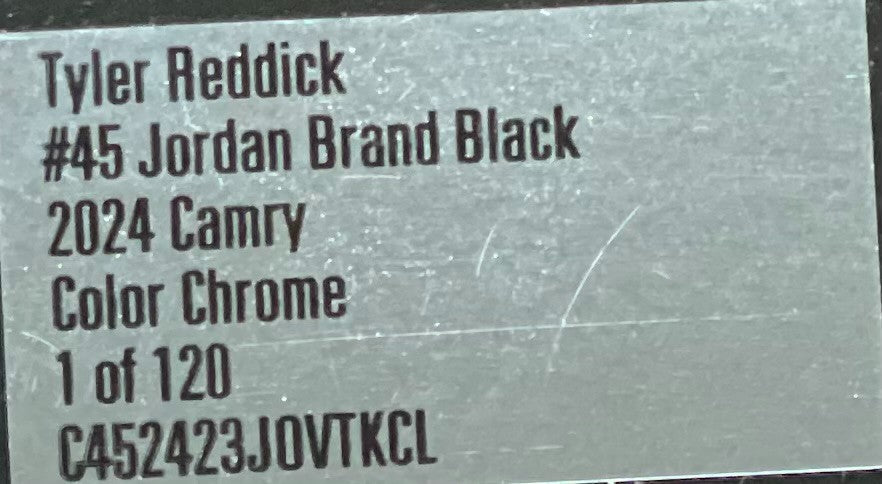 Tyler Reddick #45 Jordan Brand Black 2024 Camry Color Chrome 1:24 1/120 DIN 17 - original photograph 9