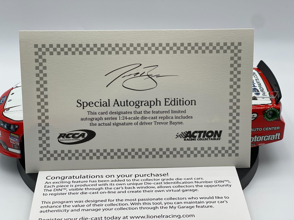Trevor Bayne #21 Motorcraft Retro Daytona 2013 Fusion Autographed 1/96 DIN 9