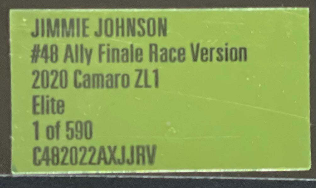 Jimmie Johnson #48 Ally Finale Race Version 2020 Camaro ELITE 1:24 1/590 - original photograph 9