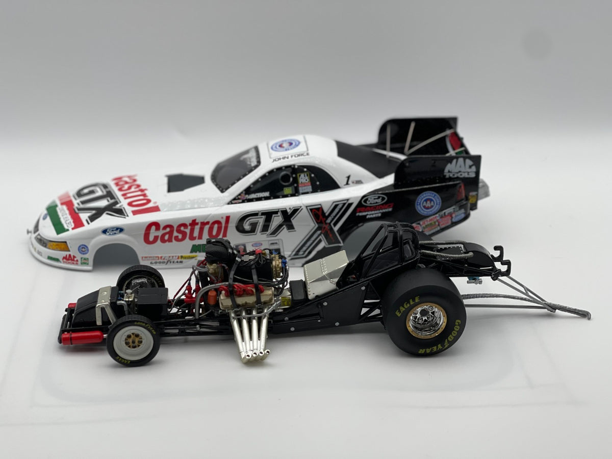 John Force Castrol GTX 2001 Mustang Funny Car Diecast