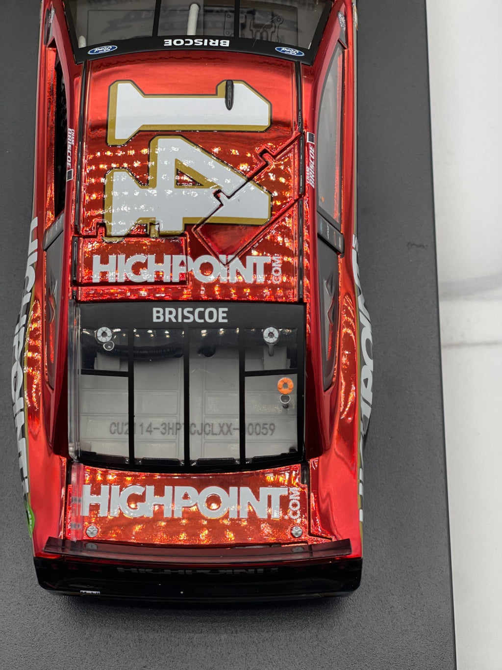 Chase Briscoe #14 HighPoint Throwback 2021 Mustang Color Chrome 1:24 Elite #/72 - original photograph 7