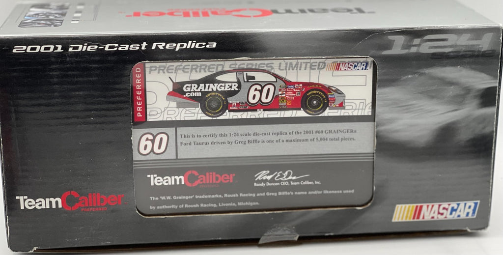 Greg Biffle #60 Grainger Team Caliber Preferred 2001 Taurus 1:24 NASCAR 1/5004
