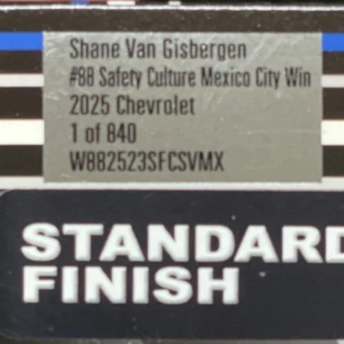 Shane van Gisbergen #88 Safety Culture Mexico City Win 2025 Camaro 1:24 1/840 - original photograph 10