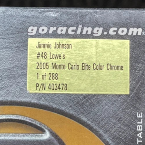 Jimmie Johnson #48 Lowe's 2005 Monte Carlo ELITE Color Chrome 1/288 DIN 52 - original photograph 10