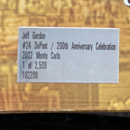Jeff Gordon #24 DuPont 200th Anniversary 2002 Monte Carlo Gold Chrome 1/2508 - original photograph 8