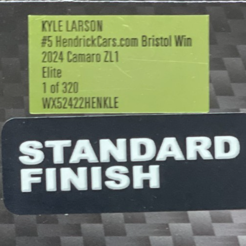 Kyle Larson #5 HendrickCars.com Bristol Win 2024 Camaro ZL1 ELITE 1/320 - original photograph 9