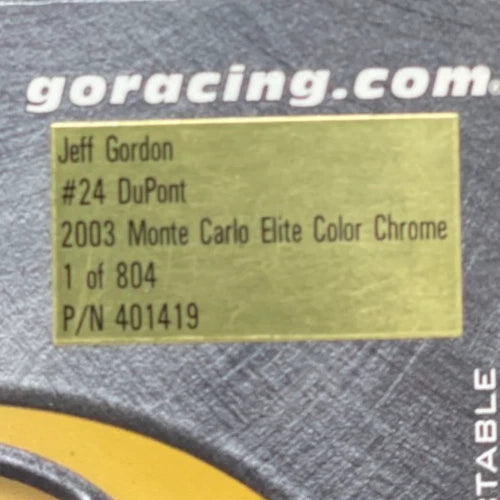 Jeff Gordon #24 DuPont 2003 Monte Carlo ELITE Color Chrome 1/804 DIN 230 - original photograph 10