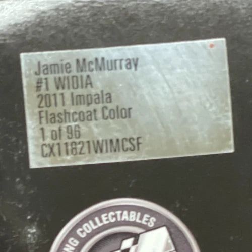 Jamie McMurray #1 WIDIA 2011 Impala Flashcoat Color 1:24 1/96 DIN 60 - original photograph 8