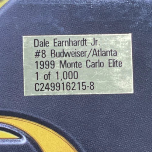 Dale Earnhardt Jr. #8 Budweiser Atlanta 1999 ELITE 1 of 1000 DIN 43 NASCAR - original photograph 11