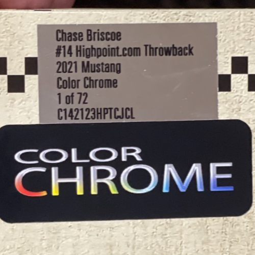 Chase Briscoe #14 HighPoint Throwback 2021 Mustang Color Chrome 1:24 Elite #/72 - original photograph 8