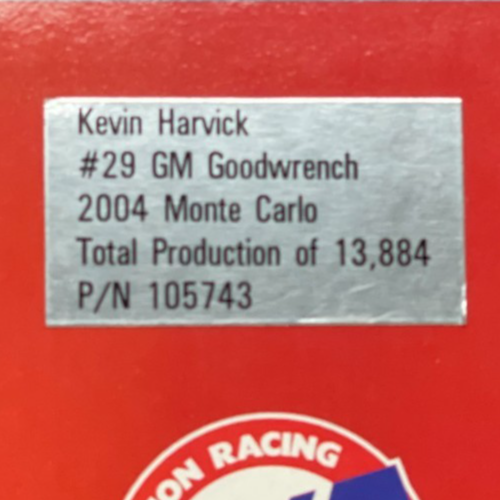 Kevin Harvick #29 GM Goodwrench 2004 Monte Carlo 1:24 NASCAR Diecast - original photograph 8