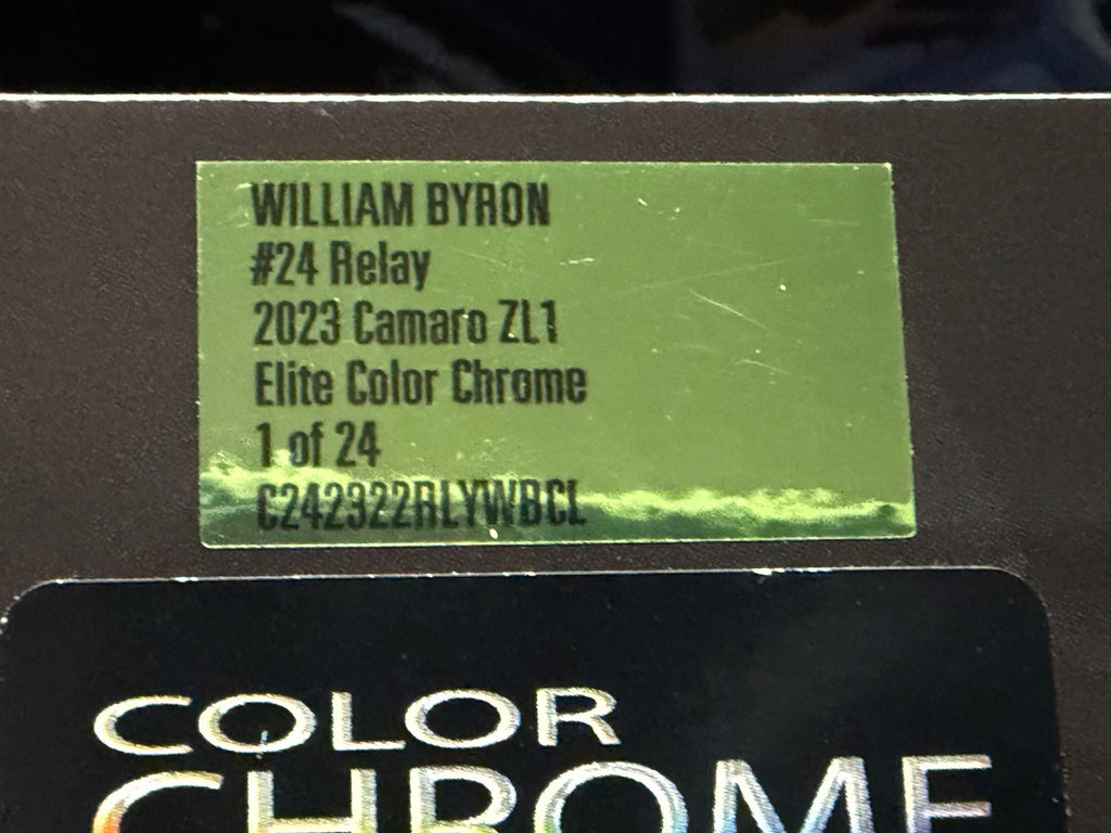 William Byron #24 Relay Payments 2023 Camaro ZL1 ELITE Color Chrome 1:24 1 of 24 DIN 16 - photo 3